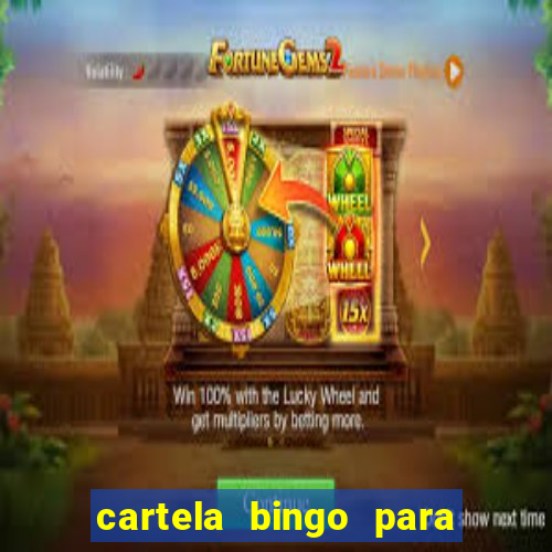 cartela bingo para cha de cozinha imprimir gratis